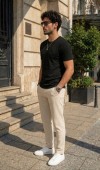 Erkek Siyah Basic T-Shirt 